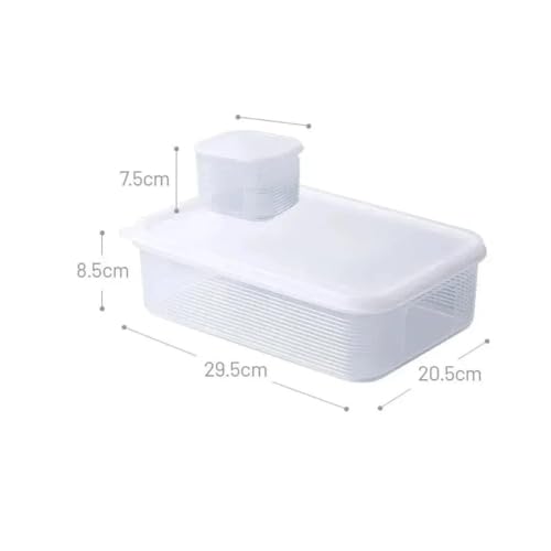 Image of Transparent PP Kitchen Storage Box with Lid - 6 Compartment Snack & Food Organizer Tray| 6 Grid Snack Storage Container - Transparent PP Food Organizer with Airtight Lid