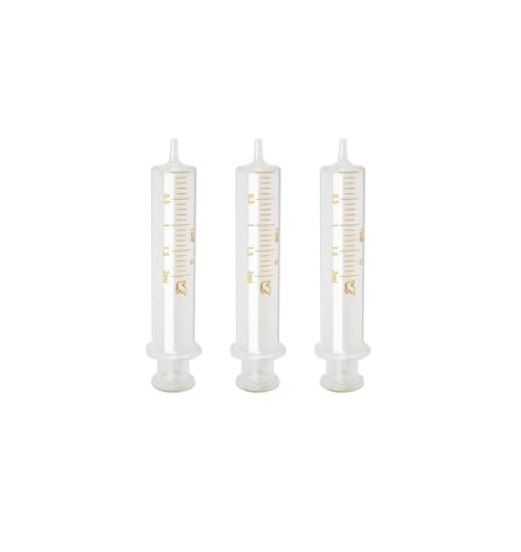SONASH 3 Pack 2ml Glass Syringe with Cap Borosilicate for Oil Glue No Needle