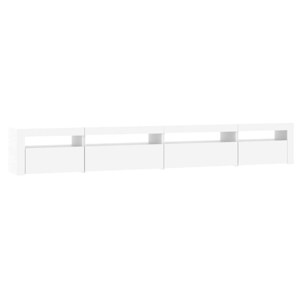 vidaXL Mobile Porta TV con Luci LED Bianco 270x35x40 cm