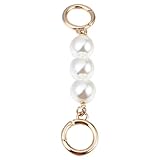 TIDTALEO Damen Perlen Taschenkette aus Acryl Ersatz Umhängegurt mit Hängeschnallen Modisches Taschenaccessoire für Clutch und Umhängetasche