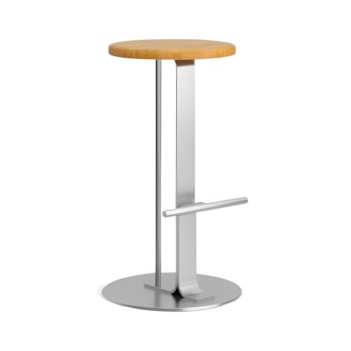 Taburete de mostrador con Altura de Asiento de 65/75 cm, Silla de Bar para mostrador, Taburete Alto Natural,65cm