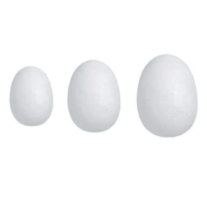 Glorex Polystyrene Eggs, White, 20 x 20 x 20 cm, 20 Units