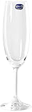 Formas prácticas y elegantes Bohemia Lara Confección Calices Vidrio Flute de 22 cl, Vidrio, Transparente, 6 Piezas