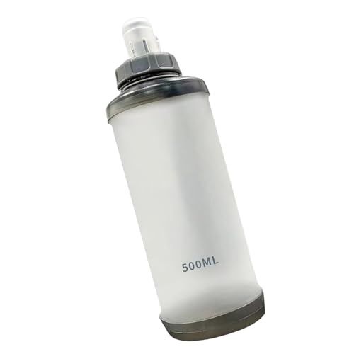 Generisch Botellas de agua de botella blanda,Botella de agua suave y plegable suave,Botella de agua suave para mochila de hidratación, botella de agua plegable para correr, senderismo, ciclismo
