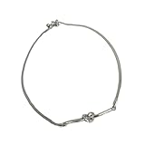 fztonk Cadena de serpiente de acero de moda con diseño único de nudo de 45 cm, clavícula para ocasiones casuales o formales, serpiente ligera