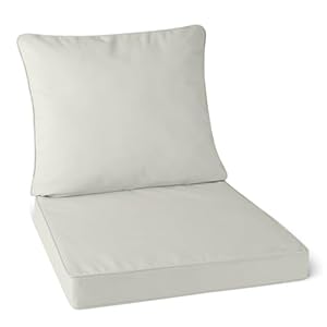 Amazon Basics Kissen für Terrassenstühle mit Rückenlehne. 60.9 x 60.9 x 7.6 cm. Beige. 1er-Pack
