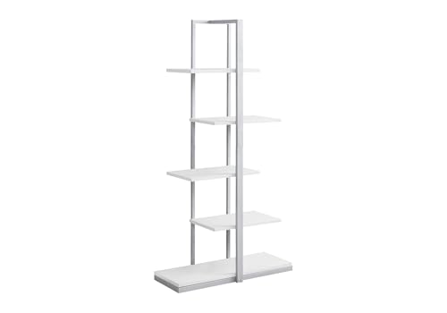 SUSULULU 60" 5-Tier Open Concept Book Cabinet, Display Case with