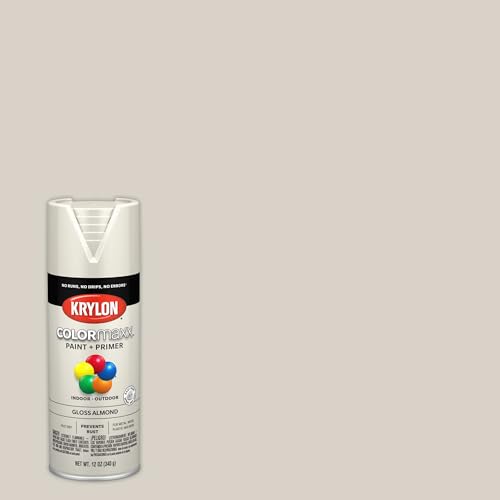 Krylon K05500007 Colormaxx Spray-Paints, Aerosol, Almond, 12 Ounce (Pack of 1)