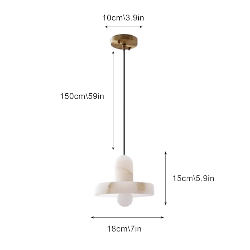 Lampe suspendue à disque créative en marbre pour éclairage de restaurant cosy - 5
