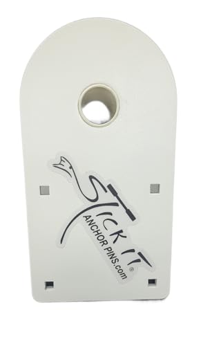 Stick It Anchor Pins Shallow Water Anchor Bracket for Pontoons (White)