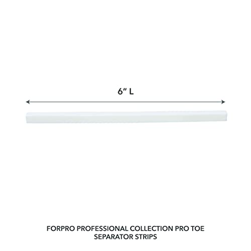 ForPro Toe Separator Strips, Individual Pedicure Toe Separators, 6” L, White, 100-Count - Thumbnail 2