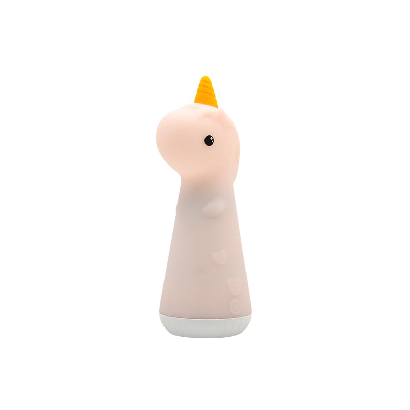 LAMPE TORCHE & VEILLEUSE 2 EN 1 POUR ENFANTS – Lampe Licorne Rechargeable avec Lumière LED Dimmable, Autonome et en Silicione, Pour Chambre, Sommeil & Nuit