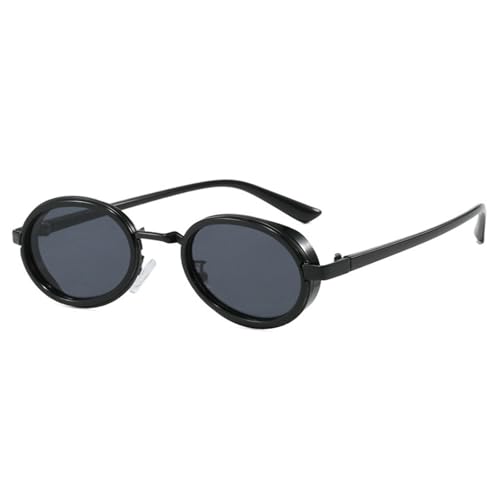 Retro Oval Sunglasses for Women Men Fashion Hip-Hop Metal Sunglasses Small Frame Sun Glasses 90s Style Punk Glasses2