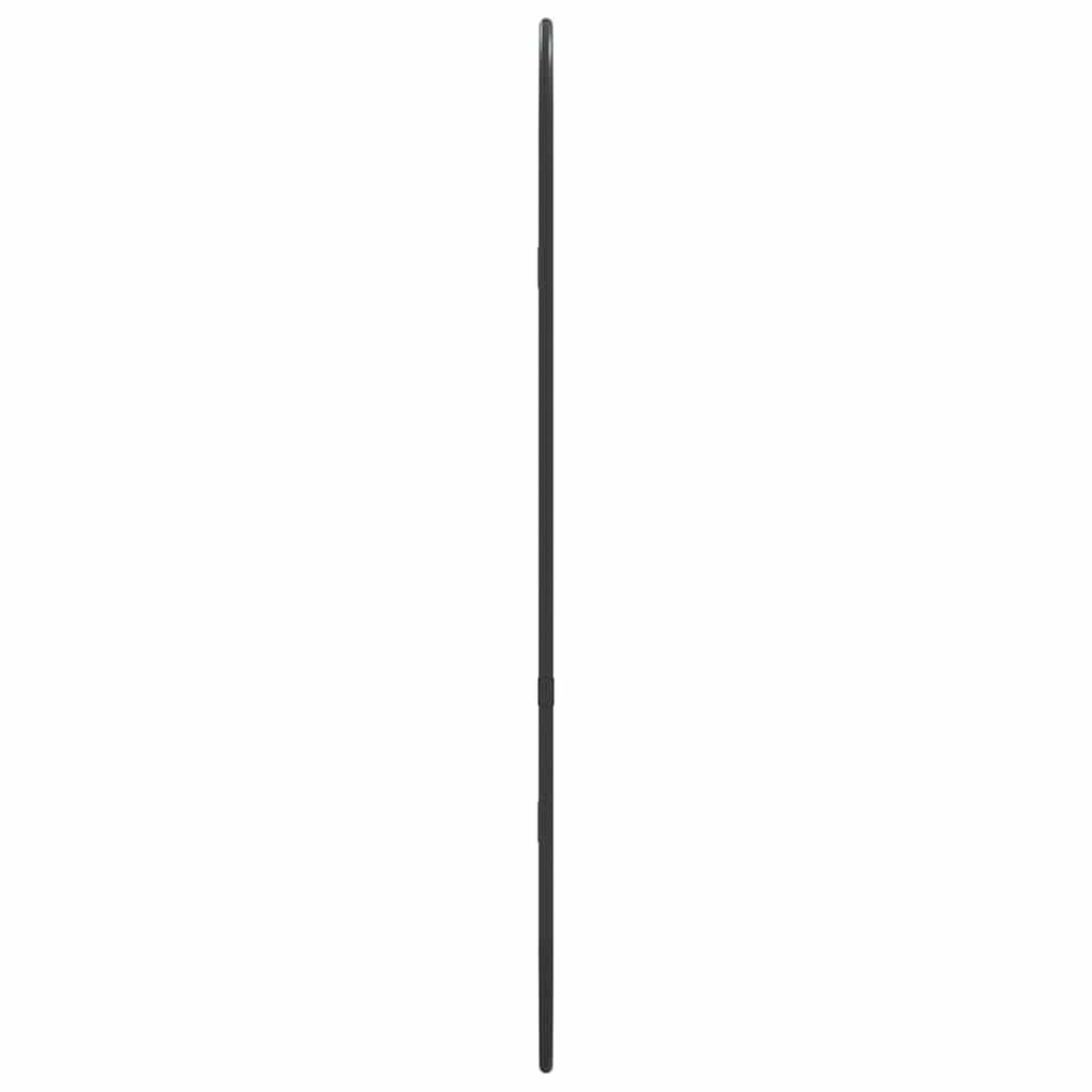Lustro ścienne, czarne, 60 x 25 cm, owalne, ze szkłem i ramą z PCW, przezroczyste lustro dekoracyjne do sypialni, łazienki, korytarza, garderoby, lustro wiszące do montażu na ścianie i
