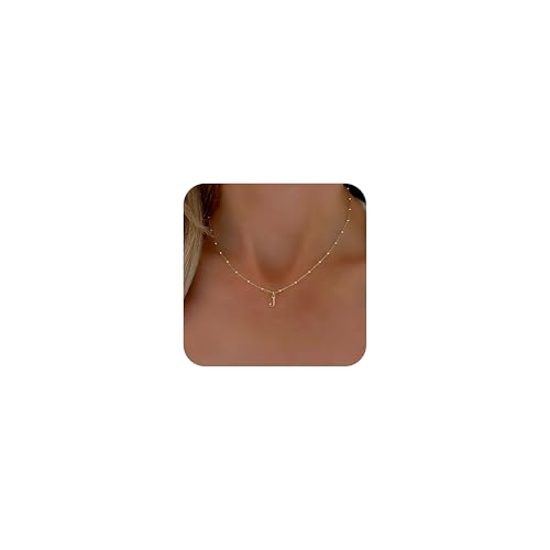 De Amo Sara Initial Necklaces for Women Dainty A-Z Pendant Letter Charm Necklace Personalized Name Necklaces for Women Trendy Jewelry Gift