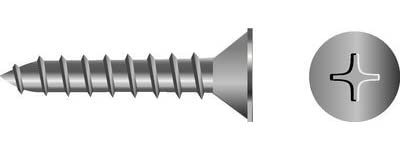 Tornillo Flat No. 8 x 1 1/2 Acero Inoxidable 100 unidades
