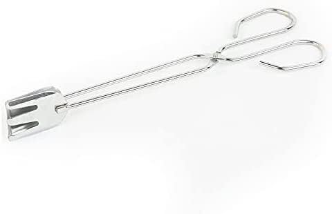 Pinzas de acero inoxidable, pinzas de cocina, camping, cocina, barbacoa, cocina, tamaño: 25 cm, pinzas de acero inoxidable para alimentos, cocina, clip de pan anticalor