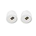 SEIWEI 2 Pcs Round Tall Toilet Bolt Caps with Snap-in Design, White Plstic Bottom Toilet Bowl Bolt Caps Cover for Home, Hotel, Easy to Clean