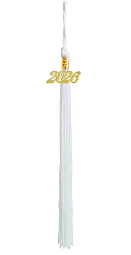 Image of 2026 Tassel Graduation,White Tassel 2026 for Grad Cap and Graduation Ceremony Accessory Decoration