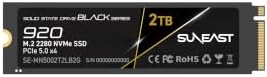 SUNEAST Black Series 2TB SSD Gen5, PCIe 5.0x4 NVMe M.2 2280 | Up ...