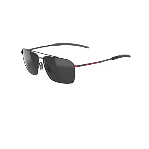Bollé - Flow Black Red Matte Volt Gun Polarized, Gafas De Sol, Large, Unisex Adulto Bollé - Flow Black Red Matte Volt Gun Polarized, Gafas De Sol, Large, Unisex Adulto