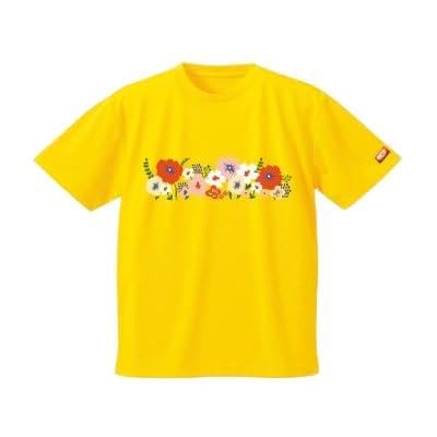 JTTA公認 卓球ユニフォーム(男女兼用(ドライ):140サイズ)フラワー2 カナリアイエロー