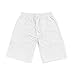 Ymosrh Mens Short Pants Beach, Casual Elastic Waist Drawstring Lightweight Outdoor Summer Beach Shorts with Clothes Short Work Pants (5XL, White)
