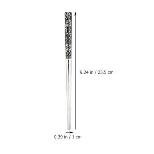 Palillos de acero inoxidable duraderos juego de mesa con soporte elegante TOMETURE 3