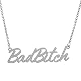 Jude Jewelers Stainless Steel Best Friends Bad Bitch School Class Graduation Party Holiday Pendant Necklace (Silver)
