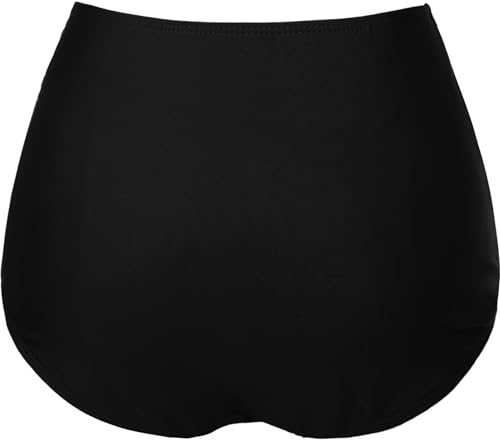 COCOPEAR Women's High Waisted Full Coverage Bikini Bottom Ruched Bathing Suit Bottoms for Women Tummy Control Swim Bottoms3