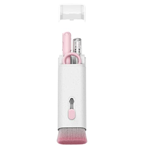 VVGAOGES Cepillo de limpieza para teclado, 7 en 1 Multifunction Earphones Cleaner, cepillo de limpieza portátil, para teclado, Airpods 2 Pro Earbuds, ordenador portátil, teléfono móvil (rosa) Cover