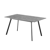 B&D Home Esstisch LIA Ausziehbar 120-160cm - Küchentisch Sandeiche Metallgestell