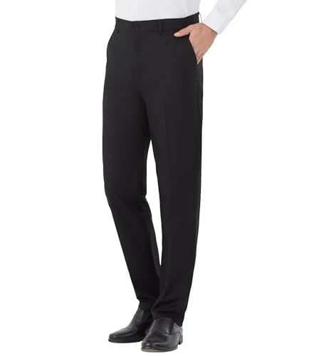 Image of Men's Tall Classic Fit Flex Flat Front Dress Pants Formal Pants for Business & Office