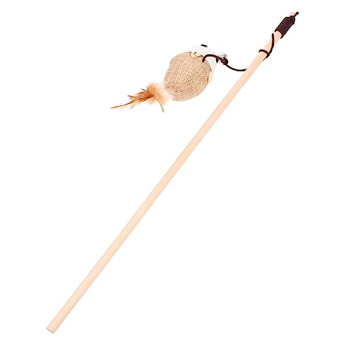 OUNONA 猫のティーザー 猫のおもちゃ 猫の餌のおもちゃ 猫のおやつ 子猫インタラクティブおもちゃ キャットニ 猫草の 棒 からかう猫 ための猫の 木