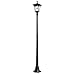 Sterno Home GL23716BK Outdoor Solar LED Street Light, for Patio, Post Light, Garden, 80" High, 1-Pack, Black