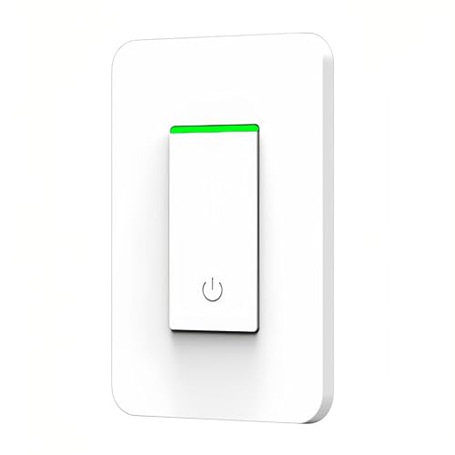 Smart Light Switch, Smart WiFi Light Switch with Remote Control and Timer, Works with Alexa, Home and IFTTT, No Hub Required, Easy and Safe Installation, ETL and FCC-ID Certification (1pack) KS-602H