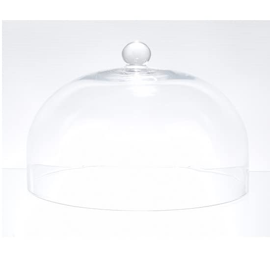 EMH Cloche dôme en verre faite à la main 18,5 x 27,5 cm