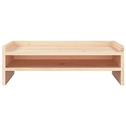 Support d'écran réglable en hauteur avec rangement de bureau bois