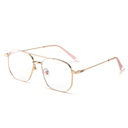 Lunettes de soleil double pont pour vos terrasses d'été et sorties urbaines monture dorée chic