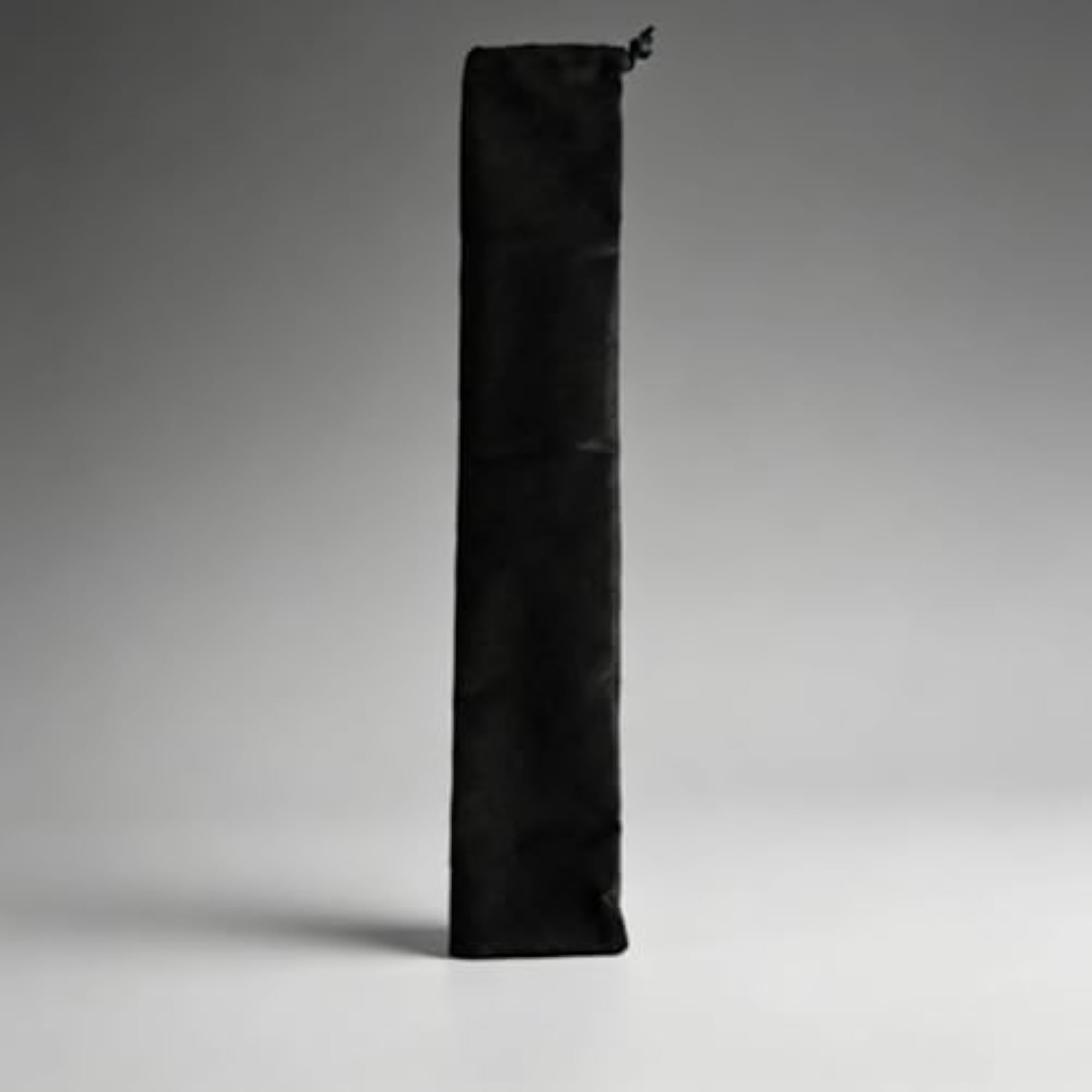 Long Drawstring Storage Bag, Black