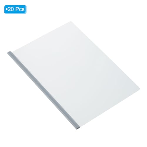 PATIKIL Capas de relatório transparentes com barras deslizantes, 20 peças de capa de currículo com a