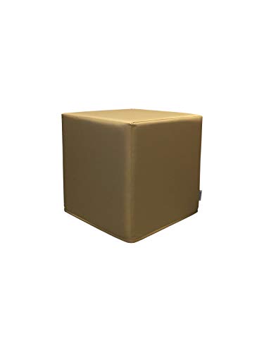 PanQube Modul 8-BE Pufa VERONA 45 Fußschemel ohne Stickerei, Beige, 45cm x 45cm x 45cm
