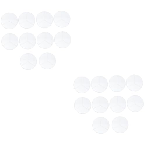 HOMOCONO 2sets Optical Clarity Petri Dishes Plastic Three Compartment Dish Set Culture Plates for Lab and Classroom 10pcs*2