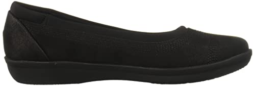 Clarks Women's Ayla Low Ballet Flat, Black Synthetic Nubuck, 11 M Us #TOP5