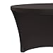 YOUR CHAIR COVERS - Stretch Spandex 5 ft Round Table Cover Black, Stretch Tablecloth