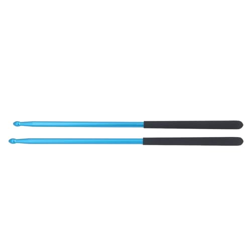 Baquetas profesionales de aluminio para batería 5A azul miniatura 2