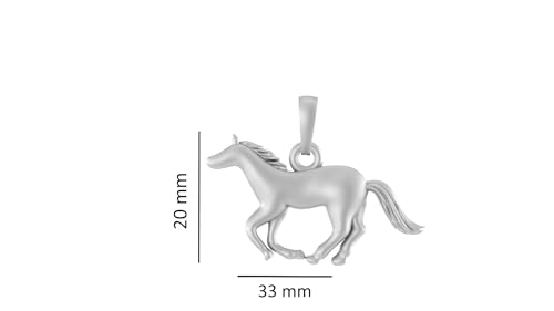 Pendentif chaîne de cheval médaillon de force en argent pur pour femme - 3