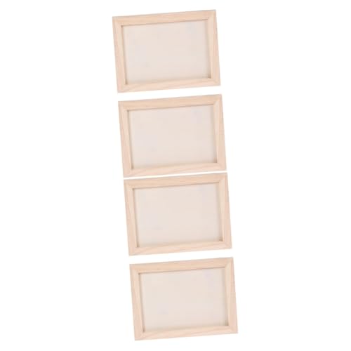 Operitacx 2sets Blank Wooden Painting Frames for Boys and Girls Art Wall Display Stand DIY Decor 2pcs*2