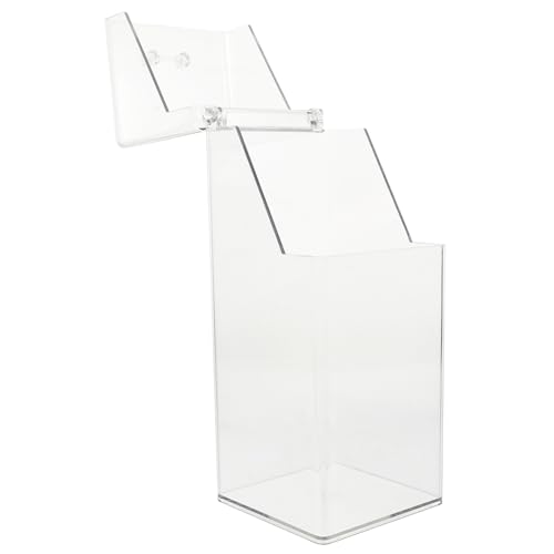 PLAFOPE 丈夫なアクリル製メイクブラシボックス 大容量収納 メイクケース 蓋付き 防塵 化粧品ホルダー