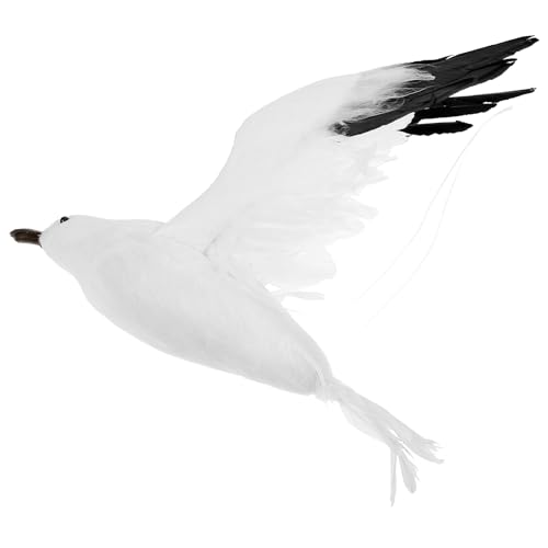 Gadpiparty Artificial Hanging Foam Bird Seagull Wall Art Wall Hanging Seagull Ornament for Beach Coastal Theme Living Room Coffee Shop, Size L